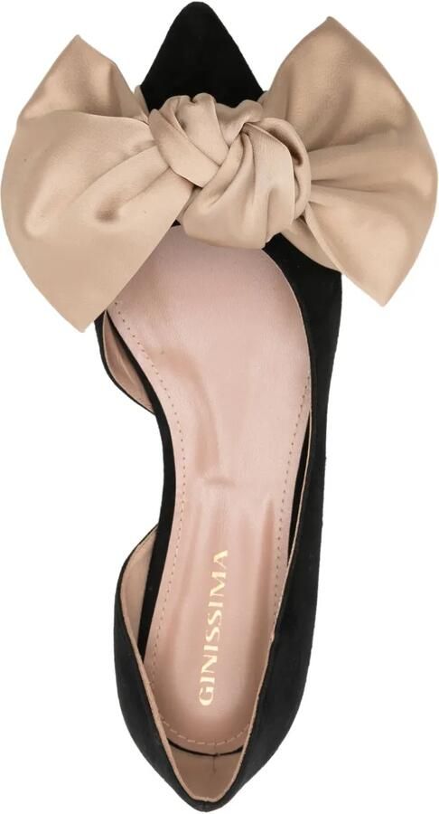 GINISSIMA Ballerina's met strikdetail Zwart - Foto 2
