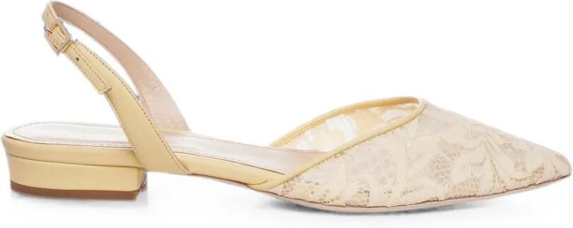 GINISSIMA Ines slingback pumps met kant Beige