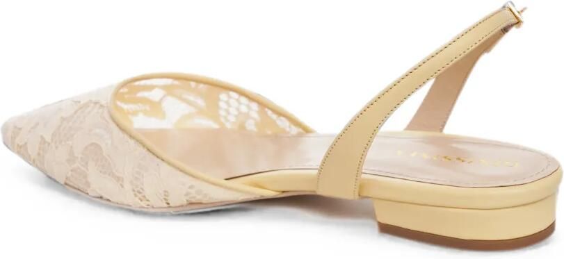 GINISSIMA Ines slingback pumps met kant Beige - Foto 4