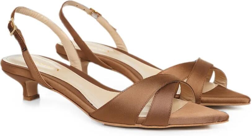 GINISSIMA Slingback sandalen met puntige neus Bruin - Foto 5