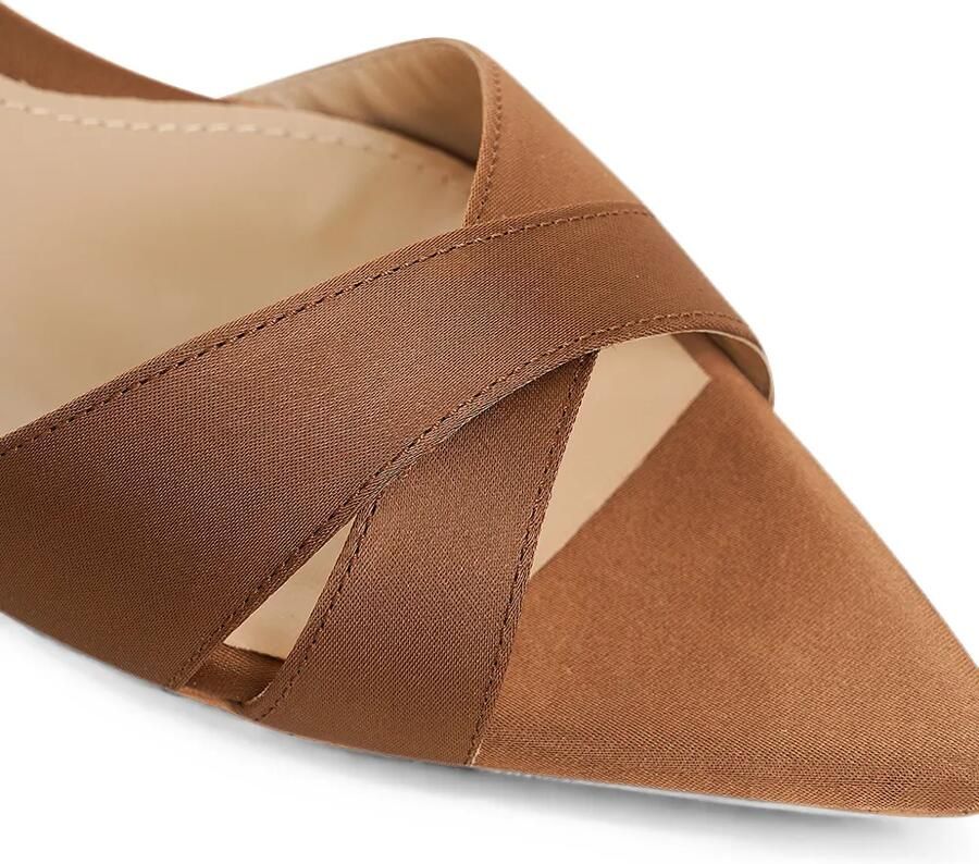 GINISSIMA Slingback sandalen met puntige neus Bruin - Foto 2