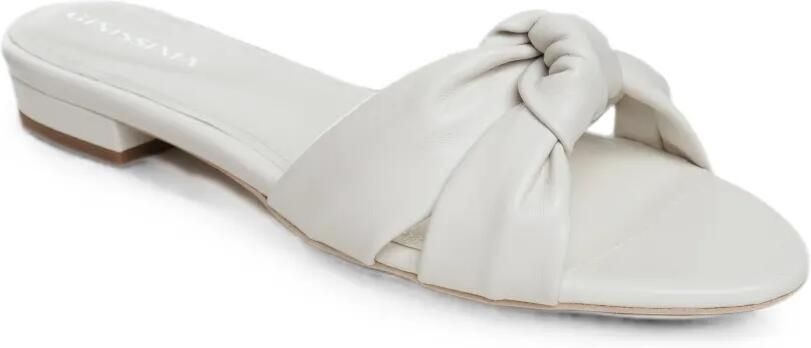 GINISSIMA Sofia leren sandalen met geknoopt detail Beige - Foto 3