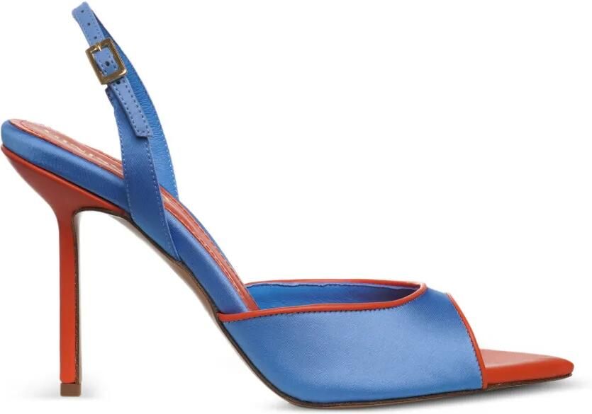 GINISSIMA Vicky sandalen met gespsluiting en satijnen afwerking Blauw