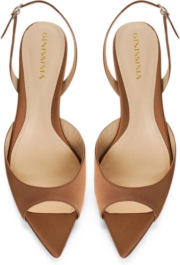 GINISSIMA Vicky slingback sandalen Bruin - Foto 3