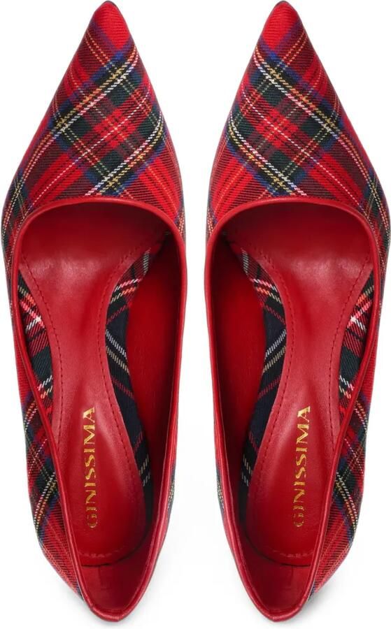 GINISSIMA Zurra tartan pumps Rood - Foto 4