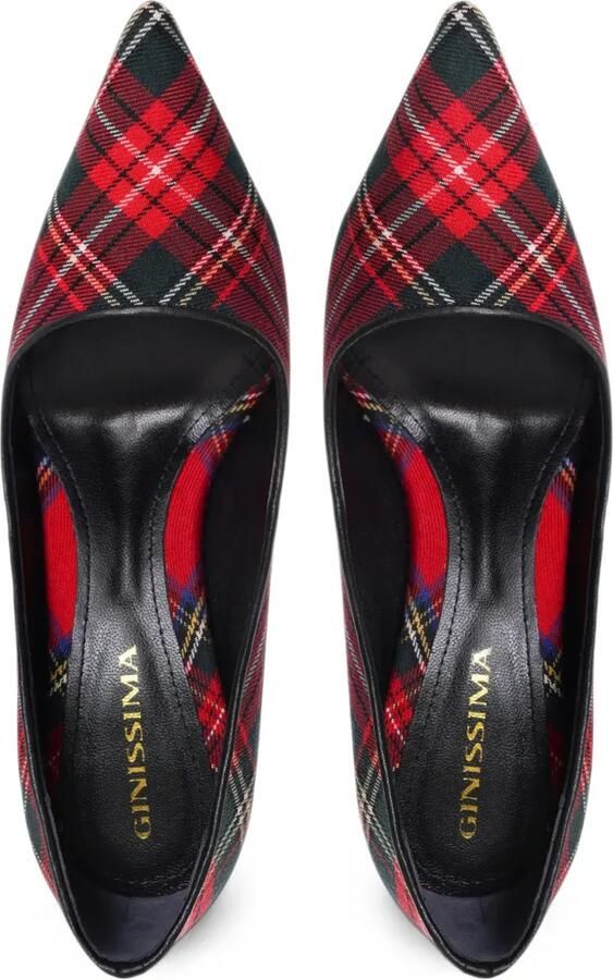 GINISSIMA Zurra tartan pumps Rood - Foto 4