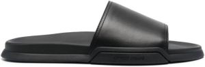 Giorgio Armani Slippers met logo-reliëf Zwart