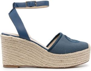 Giorgio Armani Espadrilles met geborduurd logo Blauw