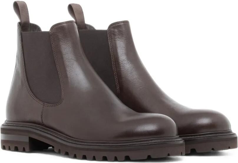 Giorgio Armani Chelsea nappa leren laarzen Bruin