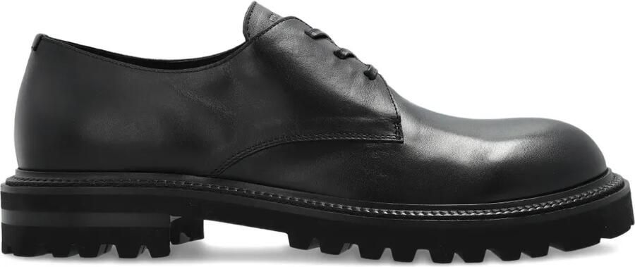 Giorgio Armani Chunky derby veterschoenen Zwart