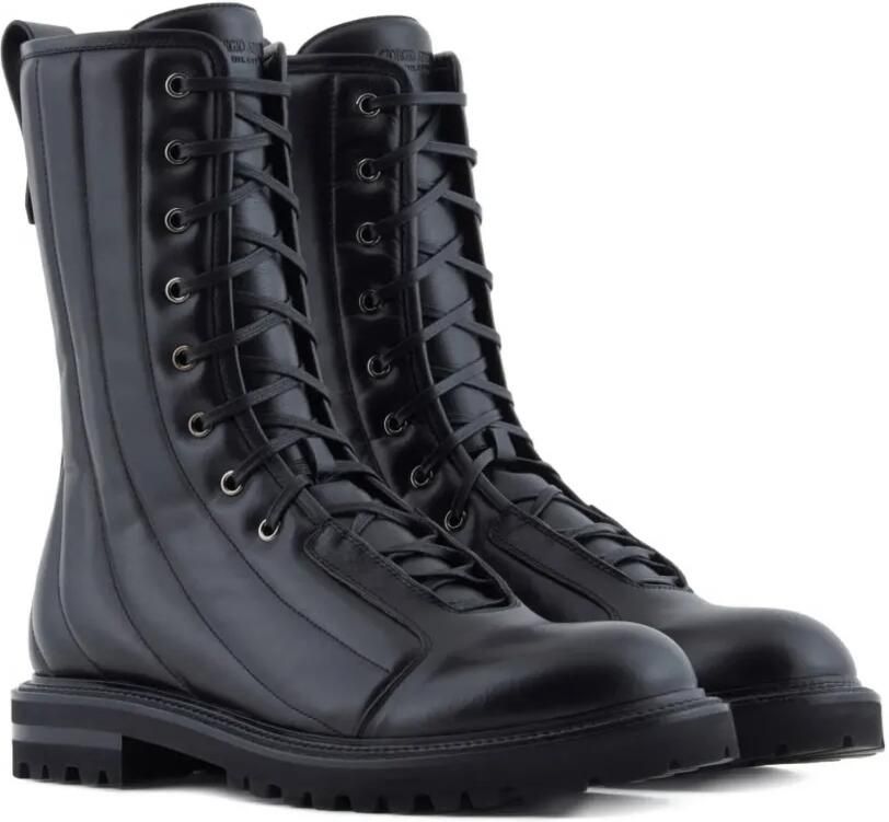 Giorgio Armani Combat boots Zwart