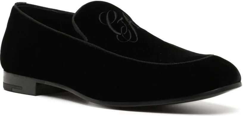 Giorgio Armani embroidered-logo detail loafers Zwart - Foto 2