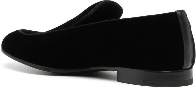 Giorgio Armani embroidered-logo detail loafers Zwart - Foto 3