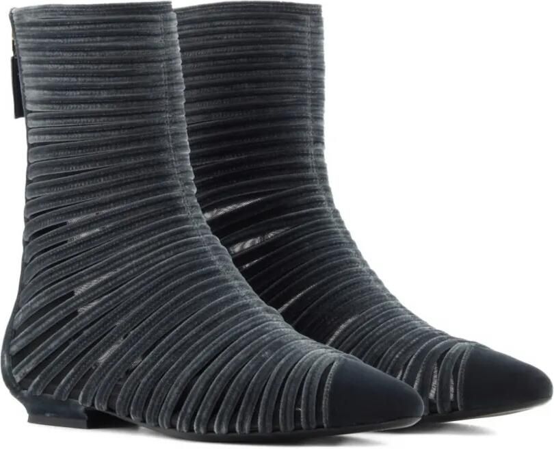 Giorgio Armani Enkellaarzen met rits Grijs