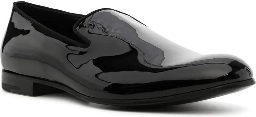 Giorgio Armani Glanzende loafers Zwart - Foto 3