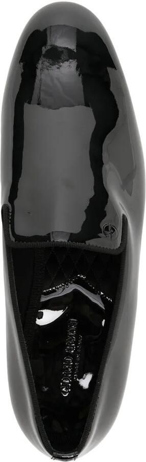 Giorgio Armani Glanzende loafers Zwart - Foto 4