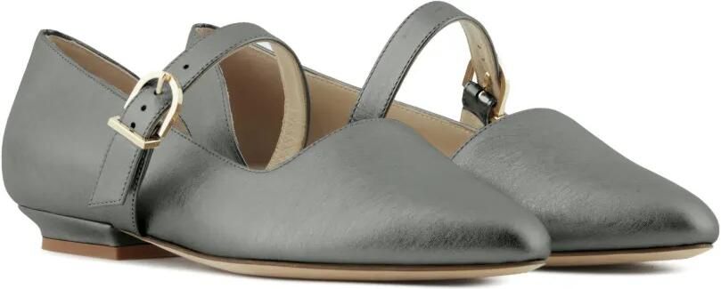 Giorgio Armani Leren ballerina's met lamé-effect Grijs - Foto 5
