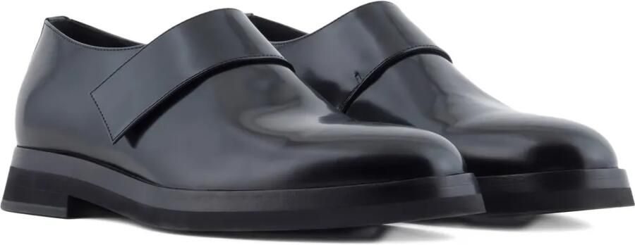 Giorgio Armani Leren gespschoenen met bandje Zwart