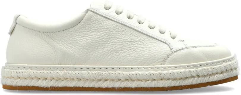 Giorgio Armani Leren sneakers Wit