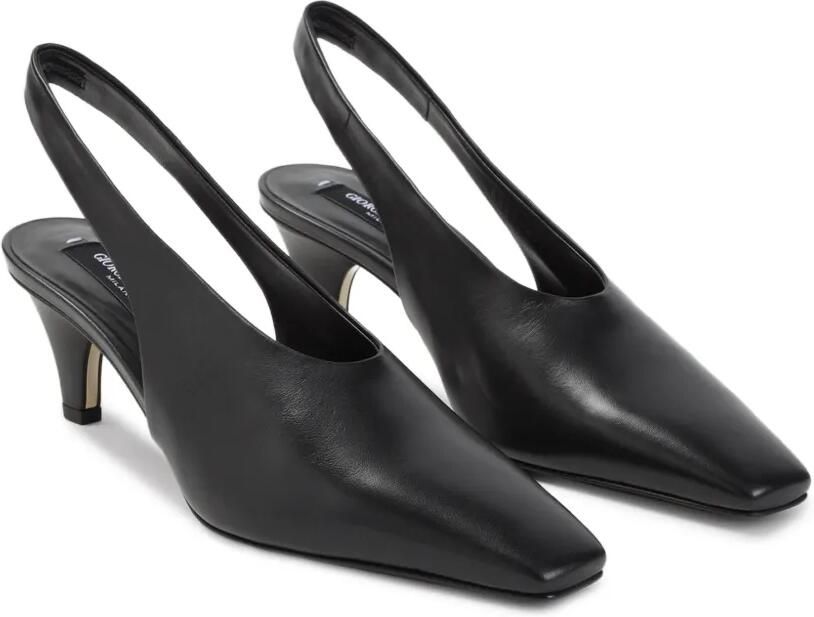 Giorgio Armani Slingback pumps met puntige neus Zwart