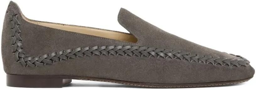 Giorgio Armani Slip-on gevlochten loafers Grijs