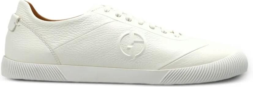 Giorgio Armani Sneakers met logo-reliëf Wit