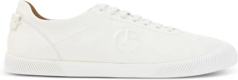 Giorgio Armani Sneakers met logo-reliëf Wit