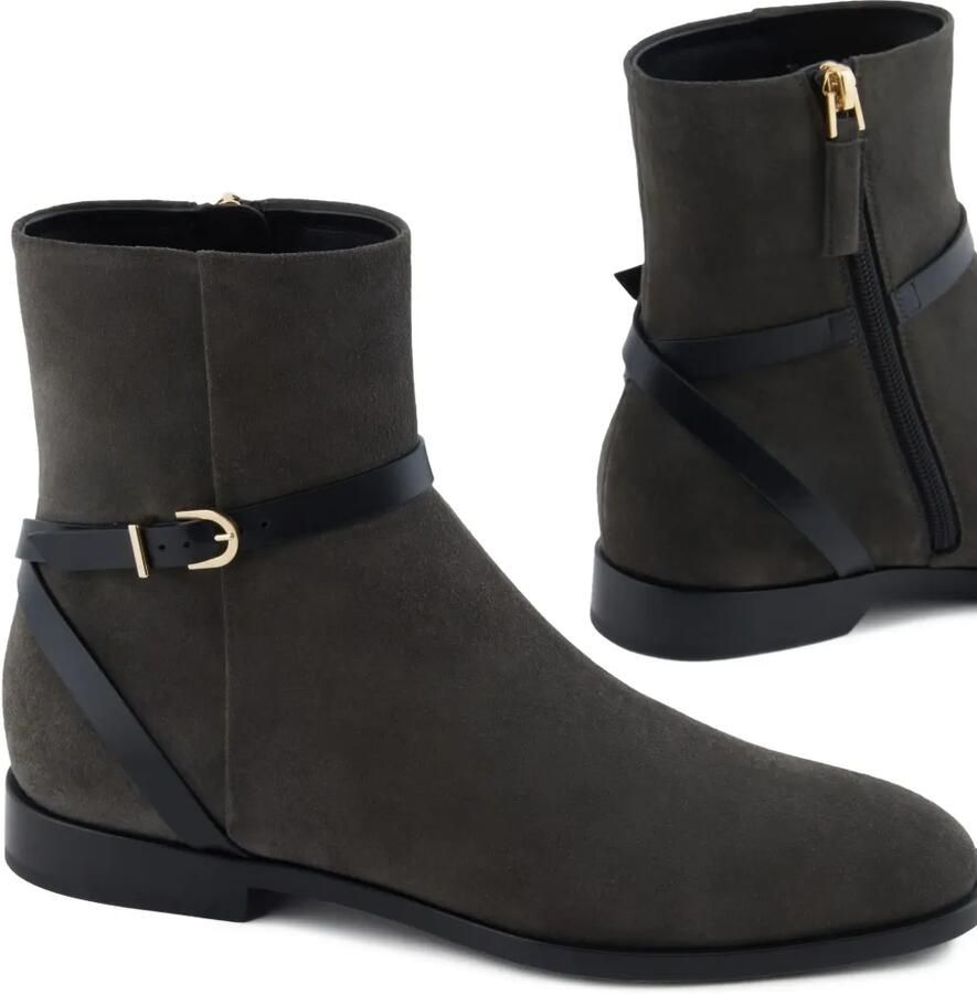 Giorgio Armani Suède enkellaarzen Grijs - Foto 2
