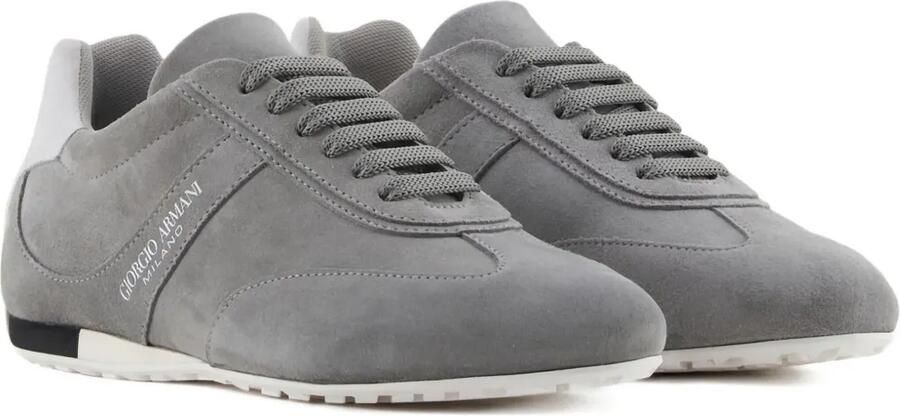 Giorgio Armani Suède sneakers Grijs