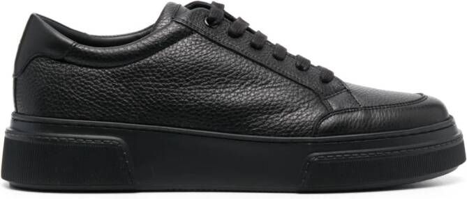 Giorgio Armani Herren leren sneakers Zwart