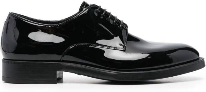 Giorgio Armani Leren derby schoenen Zwart