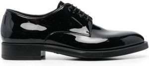 Giorgio Armani Leren derby schoenen Zwart