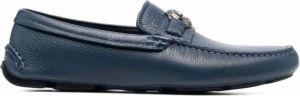 Giorgio Armani Loafers met logoplakkaat Blauw