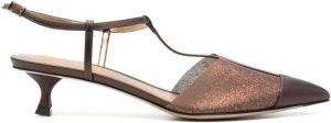 Giorgio Armani Pumps met puntige neus Beige