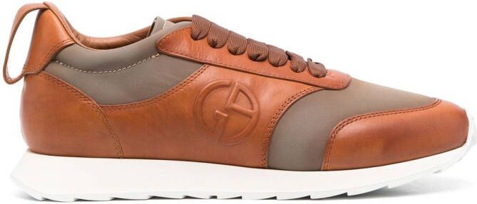 Giorgio Armani Sneakers met vlakken Bruin