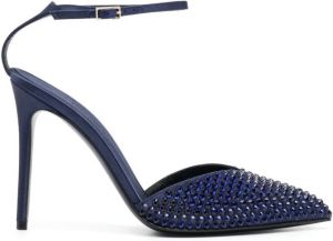 Giorgio Armani Pumps verfraaid met kristallen Blauw