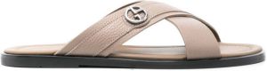 Giorgio Armani Sandalen met logo Bruin