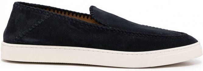 Giorgio Armani Suède sneakers Blauw