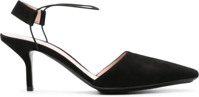 Giorgio Armani Suède slingback schoenen Zwart