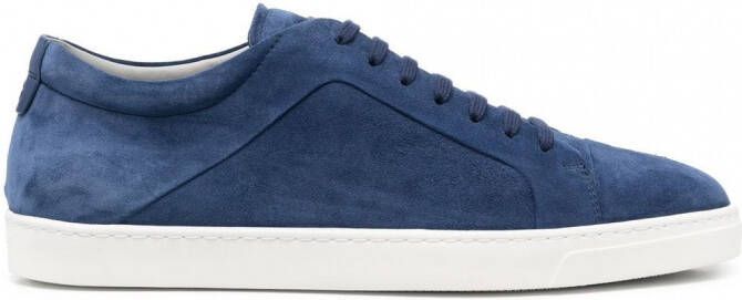 Giorgio Armani Suède sneakers Blauw