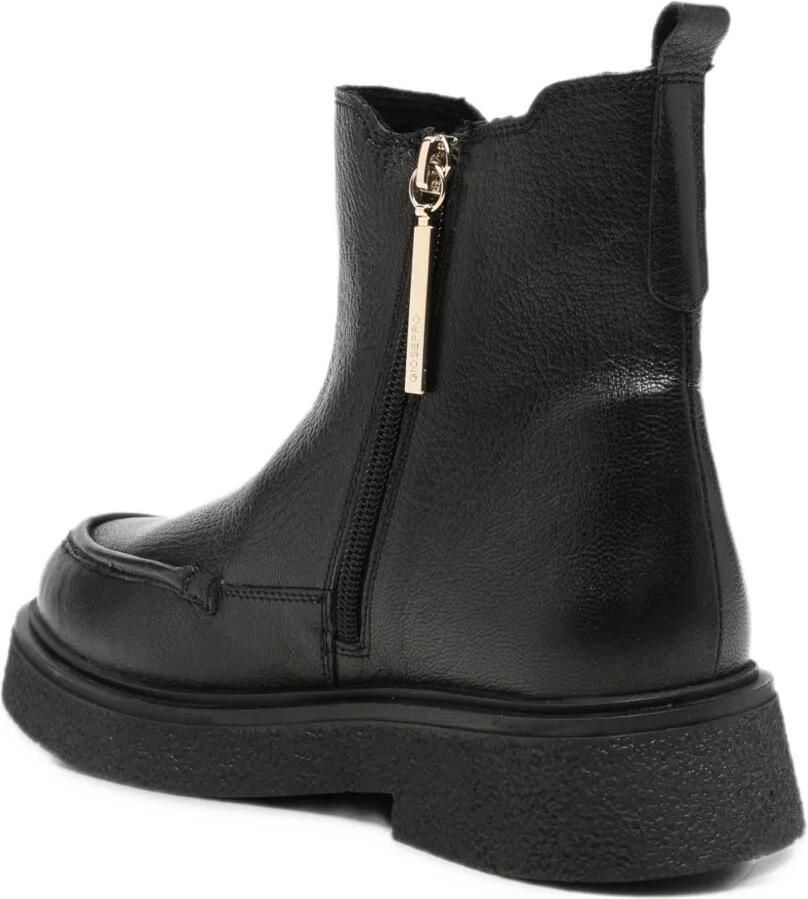 Gioseppo grained leather ankle boots Zwart - Foto 2