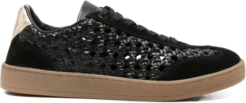 Gioseppo Ijebu geweven leren sneakers Zwart