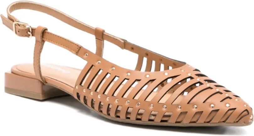 Gioseppo Jericho pumps verfraaid met studs en gekooid detail Bruin - Foto 2