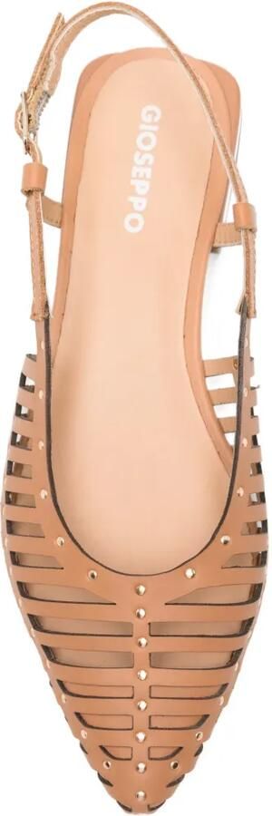 Gioseppo Jericho pumps verfraaid met studs en gekooid detail Bruin - Foto 4