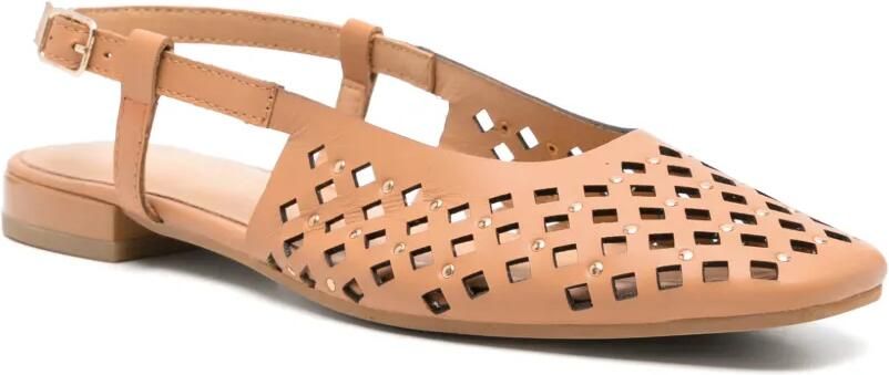 Gioseppo Kyaka uitgesneden pumps met studs Bruin - Foto 3