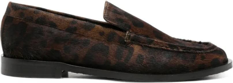 Gioseppo leopard-print pony-hair loafers Bruin