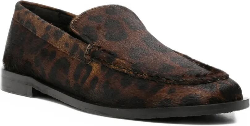 Gioseppo leopard-print pony-hair loafers Bruin - Foto 2