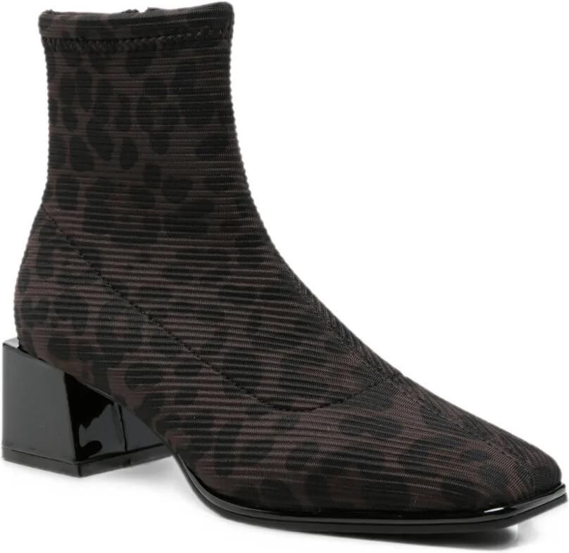 Gioseppo leopard-print ribbed boots Bruin - Foto 3