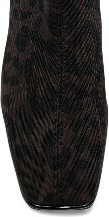 Gioseppo leopard-print ribbed boots Bruin - Foto 4