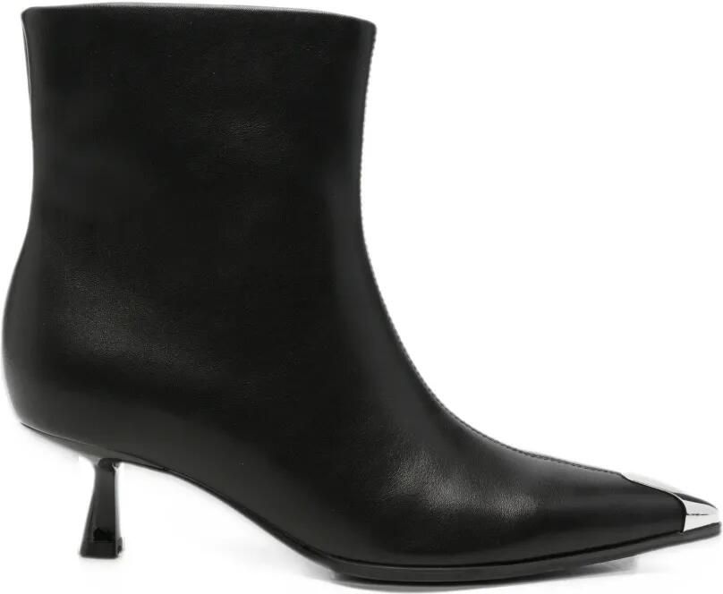 Gioseppo metal-tip kitten-heel boots Zwart